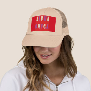 Alfa Omega rode witte paars Trucker Pet
