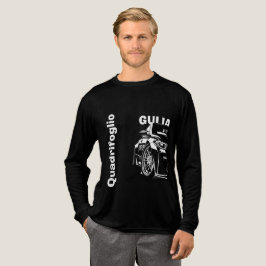 Alfa Romeo Giulia Quadrifoglio Lijntekening Lange Tri-Blend Shirt