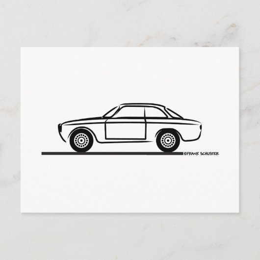 Alfa Romeo GTA GTV T-Shirt Briefkaart (Voorkant)