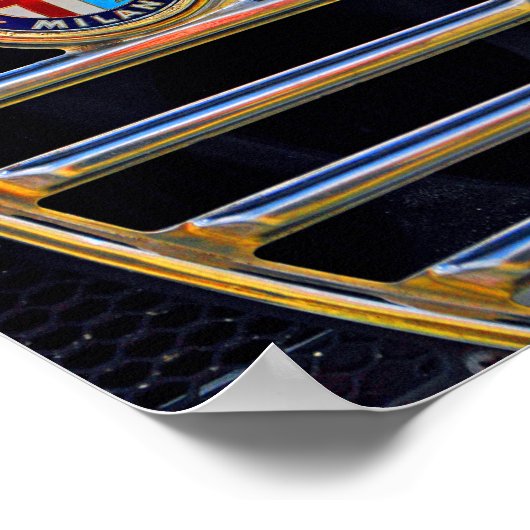 Alfa Romeo Milano klassieke sportwagen Poster (Hoek)