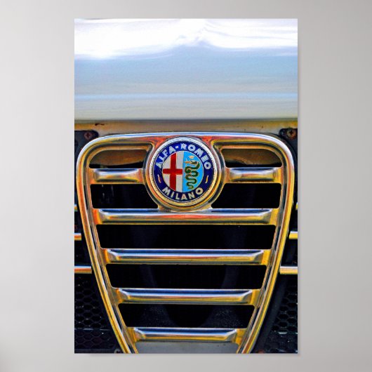 Alfa Romeo Milano klassieke sportwagen Poster (Voorkant)