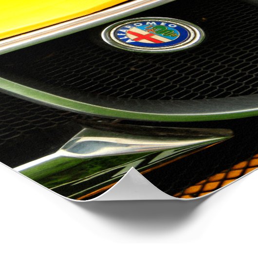Alfa Romeo Montreal klassieke sportwagen Poster (Hoek)