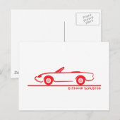 Alfa Romeo Spider Duetto Briefkaart (Voorkant / Achterkant)