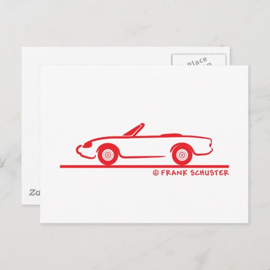 Alfa Romeo Spider Duetto Briefkaart (Voorkant / Achterkant)