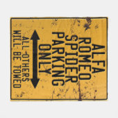 Alfa Romeo Spider Parking only Fleece Deken (Voorkant (Horizontaal))