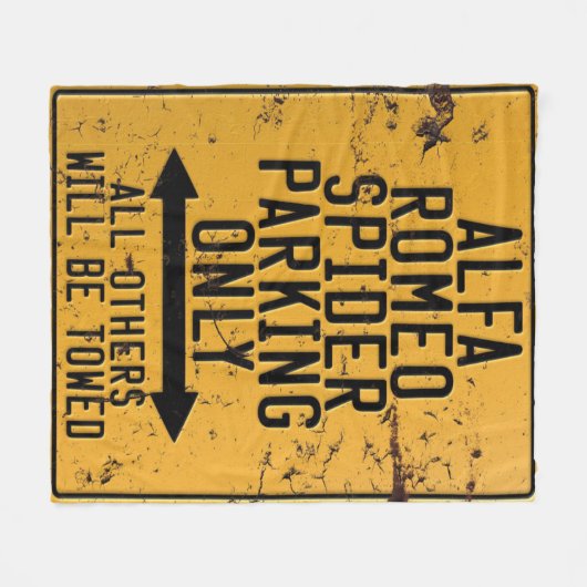 Alfa Romeo Spider Parking only Fleece Deken (Voorkant (Horizontaal))