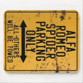 Alfa Romeo Spider Parking only Muismat (Voorkant)