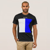 Alfa Signaalvlag Morsecode Nautisch Ontwerp T-shirt (Voorkant volledig)