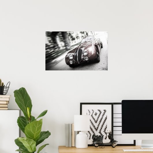 Alfa-snelheid - donker - poster (Thuiskantoor)