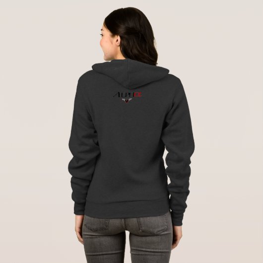 Alfa Vrouw Symbool Zip Hoodie (Achterkant volledig)