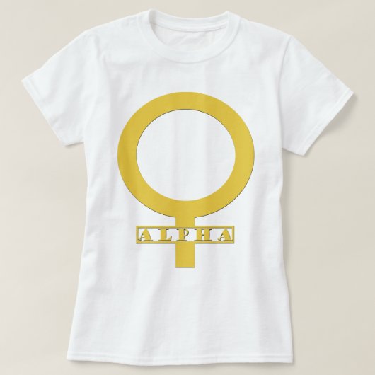 Alfa Vrouw T-shirt (Design voorkant)