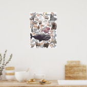 Alfaatdieren Poster (Keuken)