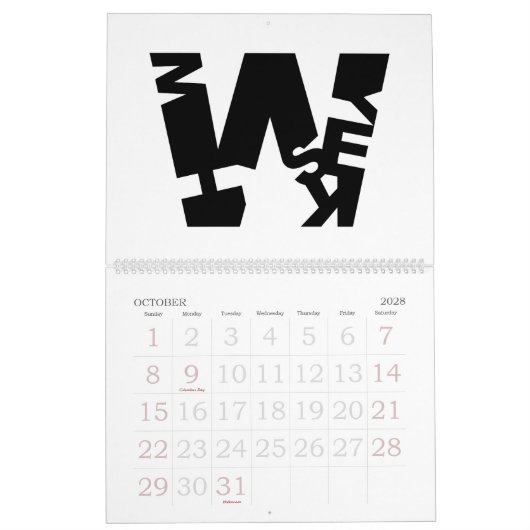 Alfabet 24 maanden kalender (Okt 2028)