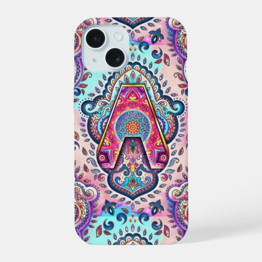 Alfabet A iPhone 15 Case (Achterkant)