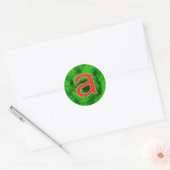 Alfabet A naam Ronde Sticker (Envelop)