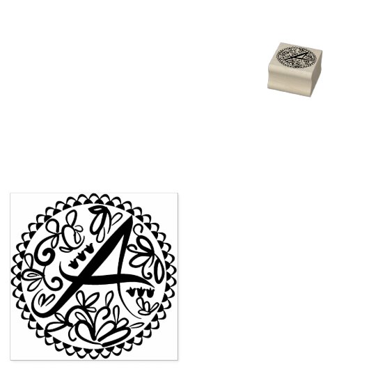 Alfabet A Rubberstempel (Gestempeld)