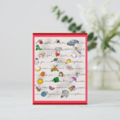 Alfabet A-Z Briefkaart (Staand voorkant)