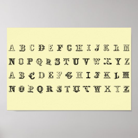 Alfabet A-Z kinderen Educatief School Peuterspeelz Poster (Voorkant)