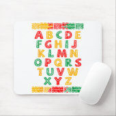 Alfabet Abc Black History Month-ontwerp Muismat (Met muis)