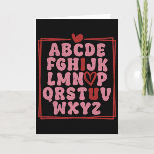 Alfabet Abc Ik Hou Van Jou T-shirt Valentijnsdag H Kaart