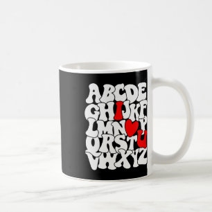 Alfabet Abc Ik Hou Van Jou T-shirt Valentijnsdag H Koffiemok
