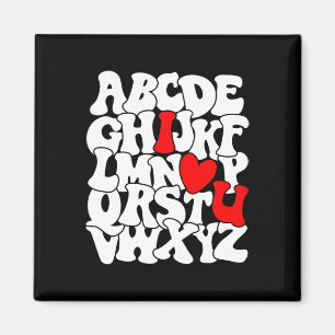 Alfabet Abc Ik Hou Van Jou T Shirt Valentijnsdag H Magneet