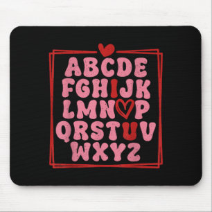 Alfabet Abc Ik Hou Van Jou T-shirt Valentijnsdag H Muismat