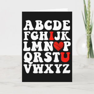 Alfabet Abc Ik Hou Van Jou Valentijnsdag Hart Lere Kaart