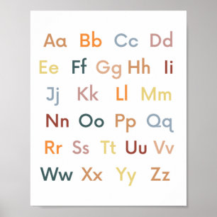Alfabet ABC-klassenversiering Poster