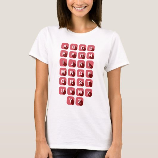 Alfabet abc leraar t-shirt (Voorkant)