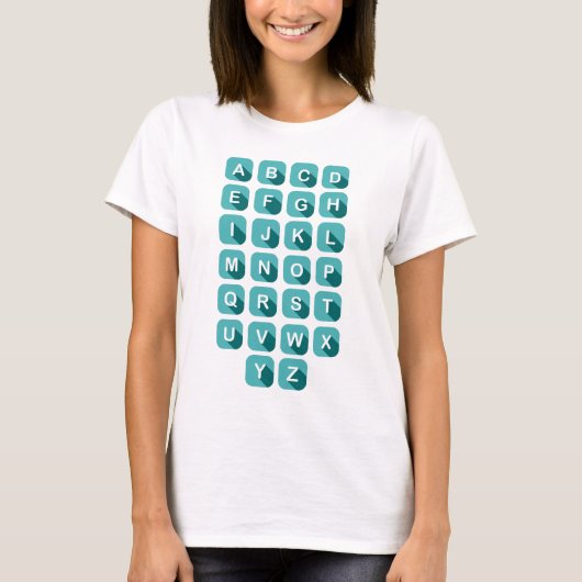 Alfabet ABC-leraar T-shirt (Voorkant)