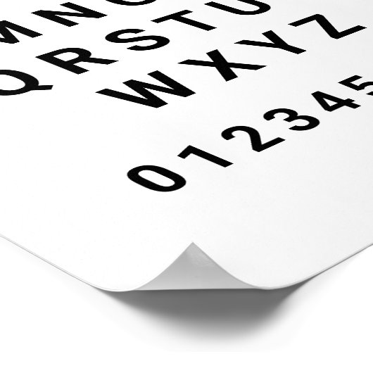 Alfabet ABC-nummer Educatief Poster (Hoek)