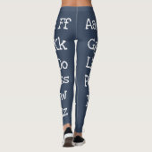 Alfabet ABCs in hoofdletters en kleine letters Leggings (Achterkant)