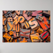 alfabet abstract - achtergrond van willekeurig let poster (Voorkant)