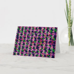 Alfabet alfa kunst kleurrijk KLEURRIJK mode cadeau Kaart
