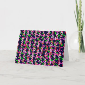 Alfabet alfa kunst kleurrijk KLEURRIJK mode cadeau Kaart