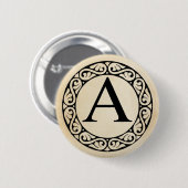 Alfabet Alpha Ronde Button 5,7 Cm (Voorkant /achterkant)