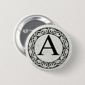 Alfabet Alpha Ronde Button 5,7 Cm (Voorkant /achterkant)