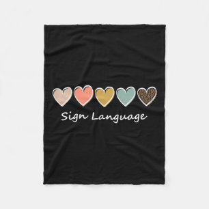 Alfabet Amerikaanse ASL leraar zingen taal Fleece Deken