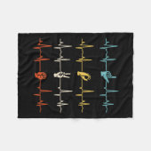 Alfabet Amerikaanse zangtaal ASL Teacher HeartB Fleece Deken (Voorkant (Horizontaal))