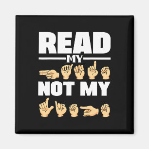 Alfabet Amerikaanse Zing Taal ASL Leraar Quote Magneet