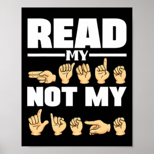 Alfabet Amerikaanse Zing Taal ASL Leraar Quote Poster