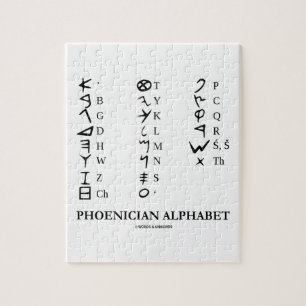 Alfabet Ancient Language Symbols voor Phoenicisch Legpuzzel
