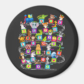 Alfabet Animal ABCs Learning Circle Magneet (Voorkant)
