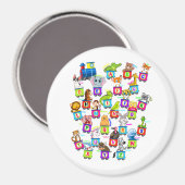 Alfabet Animal ABCs Learning Circle Magnet (Voorkant / Achterkant)