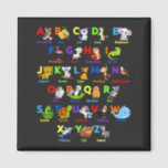 Alfabet Animal ABCs Learning Square Magnet<br><div class="desc">Alphabet Animal ABCs die Funny Gift Square Magnet Classic Collectie leren.</div>