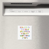 Alfabet Animal ABCs Learning Square Magnet (Insitu (Vaatwasser))