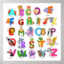 Alfabet Animal Clipart Learning