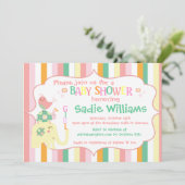 Alfabet Animals Baby shower Kaart (Staand voorkant)