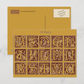 Alfabet Ansichtkaart Briefkaart (Voorkant / Achterkant)